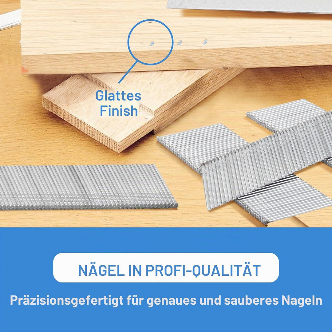 meite Gewinkelte Stauchkopfnägel, 16G / 64 mm, 20 Grad verzinkt – gewinkelte Nägel für Druckluftnagl
