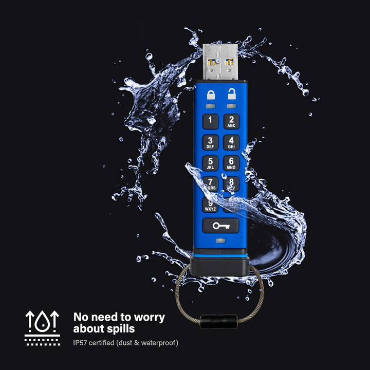 iStorage datAshur PRO 64 GB | Verschlüsselter USB-Speicherstick | Zertifiziert nach FIPS 140-2 Level