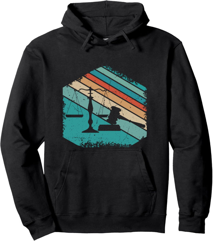 Jura Student Studentin Waage Retro Pullover Hoodie