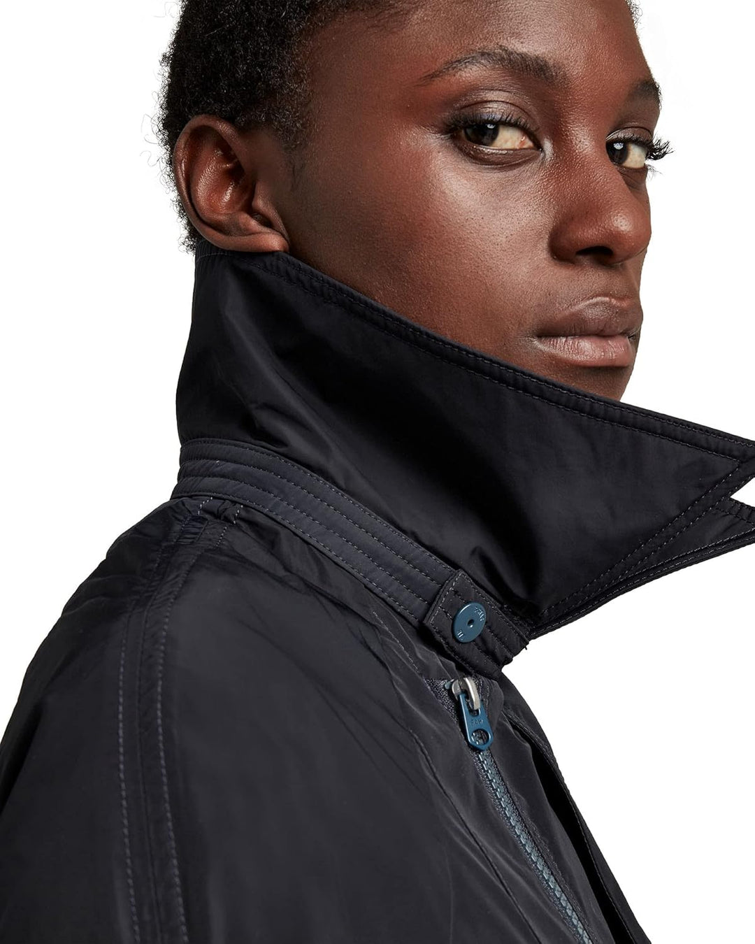 G-STAR RAW Damen lang Trenchcoat Schwarz (Mazarine Blue D20503-c655-4213) XS, Schwarz (Mazarine Blue
