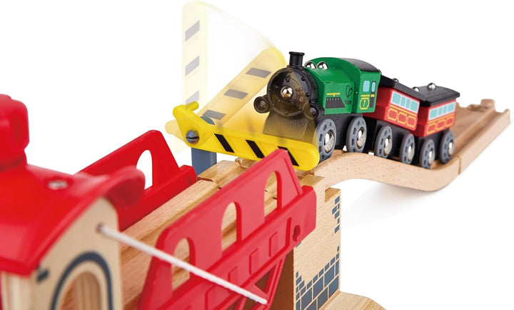 Hape Eisenbahnwelt Zugbrücke aus Holz, ab 3 Jahren
