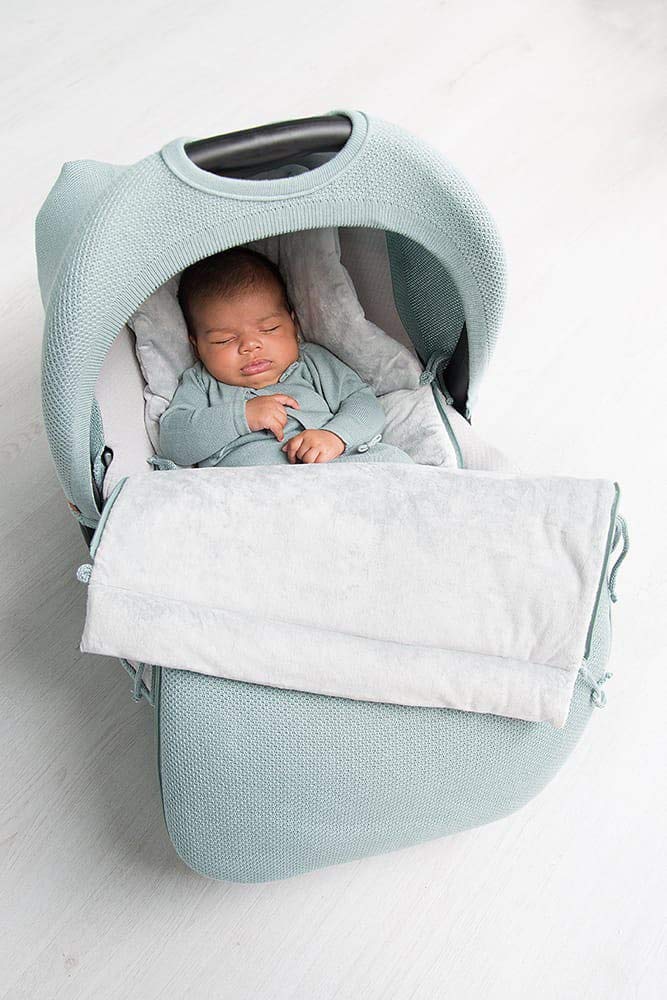 Baby's Only - 0+ Fusssack Babyschale aus Baumwolle - Gefüttert - für 5- und 3-Punkt-Gurten Autositz