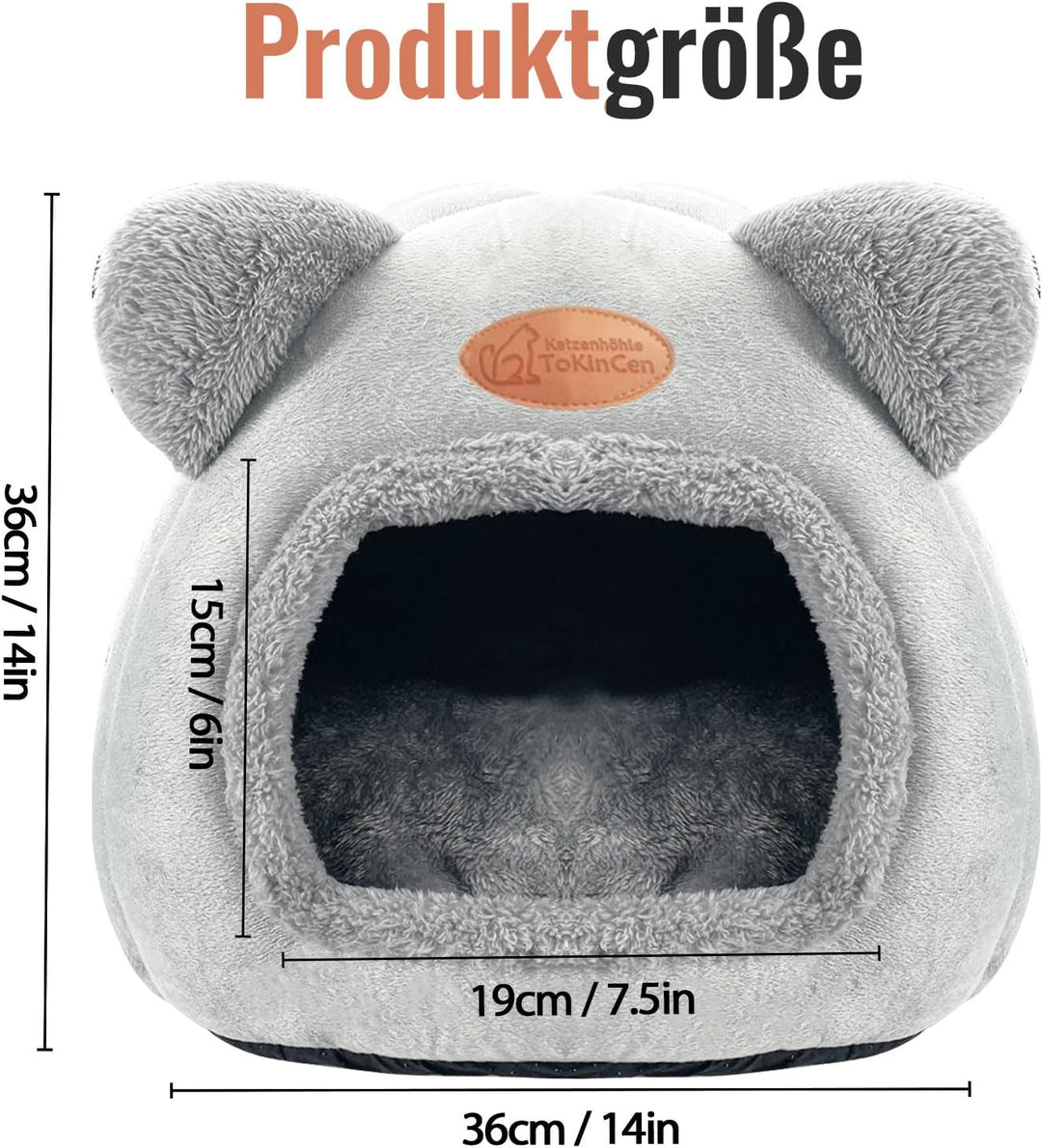 Katzenhöhle Katzenbett Waschbares Katzenhaus Haustierbett Weiches Komfort Zelt Katzenstreu Bett Warm