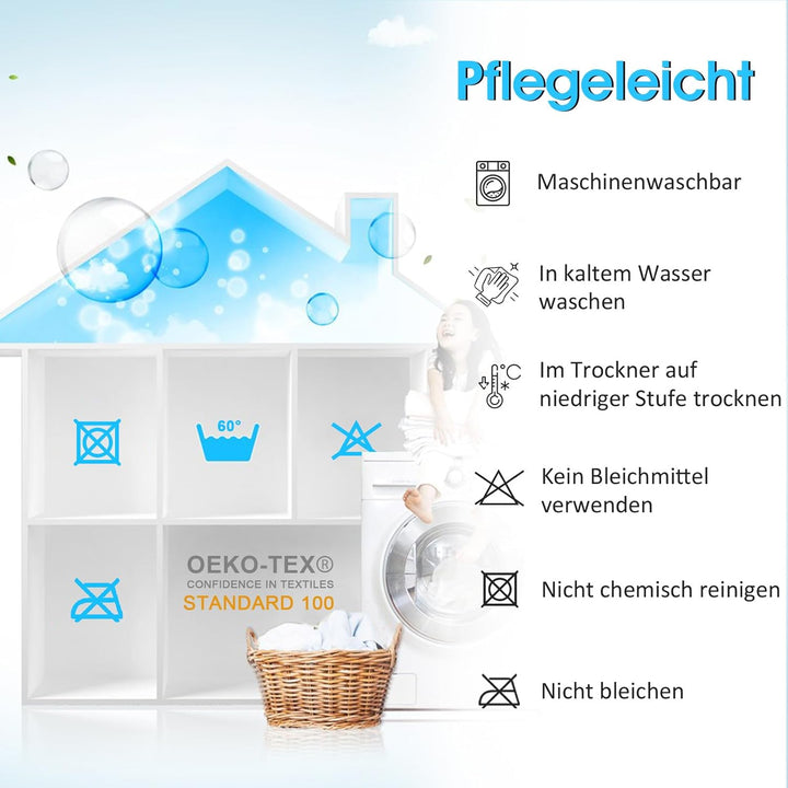 ohano Wasserdichter Matratzenschoner 200x200cm Spannbettlaken, Wasserdichter und Atmungsaktive Matra