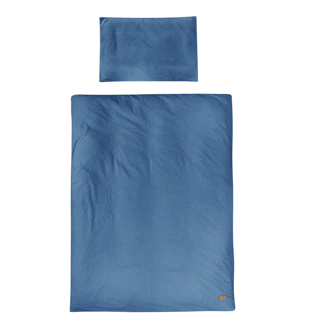 roba Kinderbettwäsche Seashells Indigo 100 x 135 cm - Bettwäsche Set 2-teilig - Bio Baumwolle - GOTS