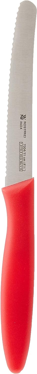 WMF Messerset, 2-teilig, mit Schälmesser und Gemüsemesser, Spezialklingenstahl, rot & Brotzeitmesser