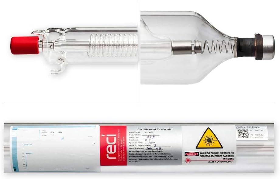 Cloudray RECI CO2 Laser Tube W2 90W 100W Laserröhre for Laser Engraving Cutting Machine Schneidemasc