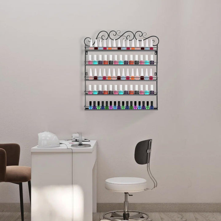 5-Tier Nagellack Regal Ständer, Nagellackregal Wand Organizer Halter Metallregal Regale, für Parfüm,