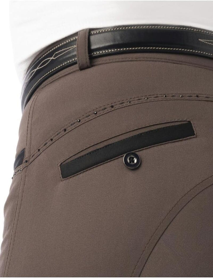 Equi-Theme Damen Reithose Silikon Kniebesatz SAFIR in 4 edlen Farben 32 Braun/Schwarz, 32 Braun/Schw