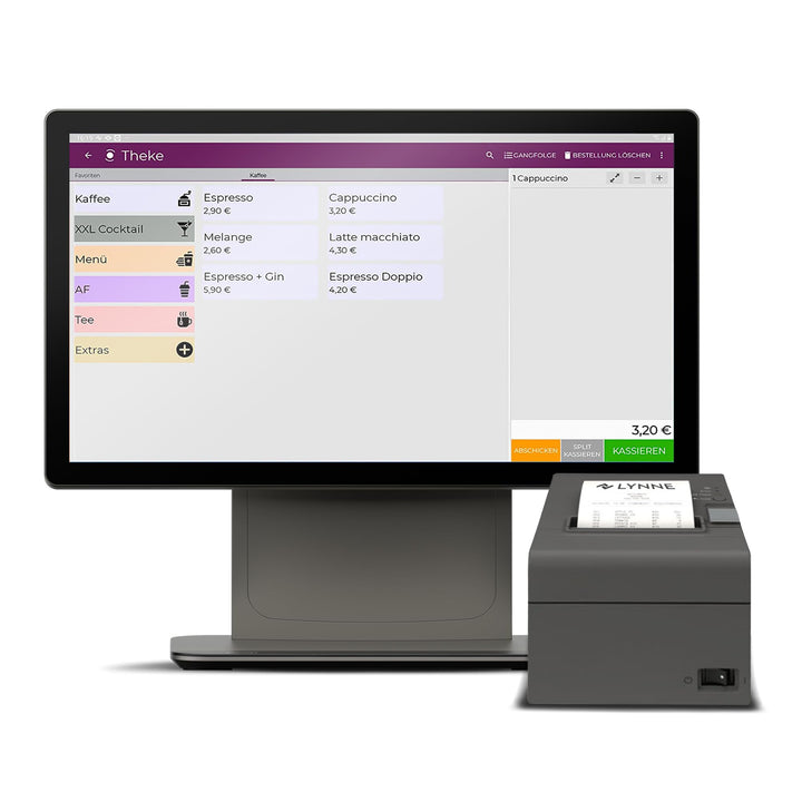 Registrierkasse Kassensystem - Finanzamtkonform 2022 - TSE ready - integrierter Bondrucker - Gastron
