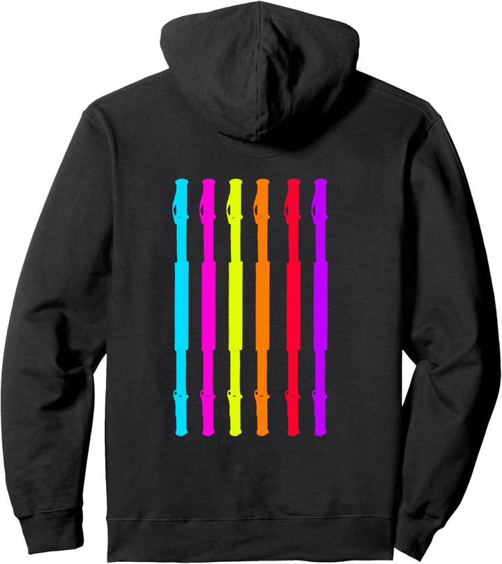 Backprint Fitness Sticks Pullover Hoodie