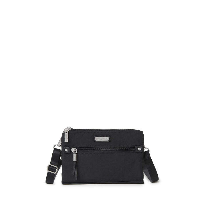 Baggallini Damen New Classic Small Crossbody Bag Subway Umhängetasche klein, Einheitsgrösse Schwarz,