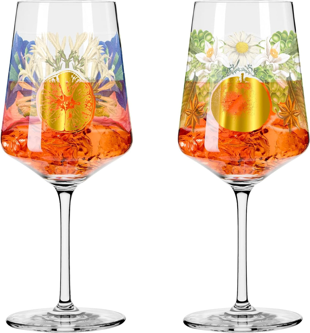 RITZENHOFF 2841017 Aperitif-Glas Sprizz 2er-Set 500 ml – Serie Sommerrausch Deluxe Nr. 17 + 18 mit b