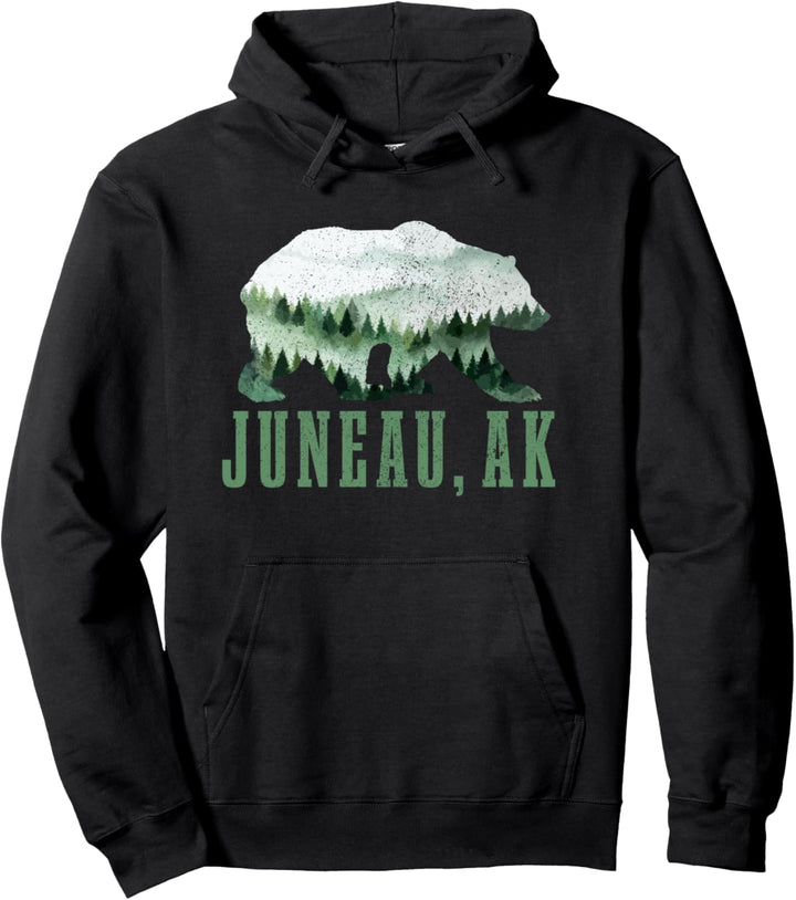 Juneau Alaska Grizzly Bär Grizzlybär Natur USA Souvenir Pullover Hoodie