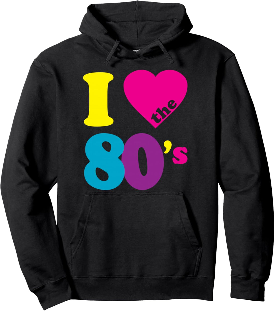 Ich liebe die 80er Pullover Hoodie