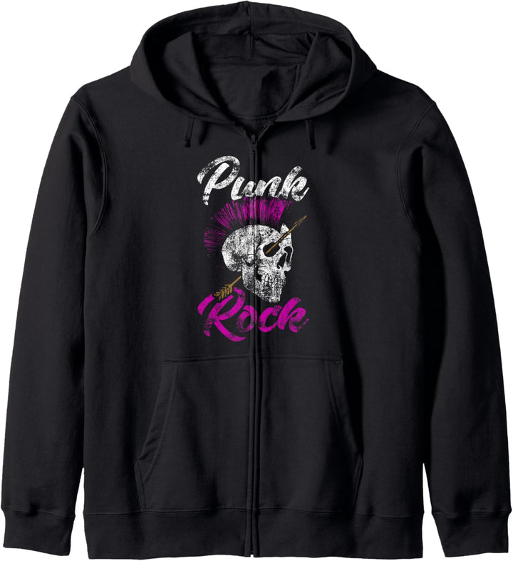 Punk Musik Retro Punkrock Punks Punkrocker Konzert Geschenk Kapuzenjacke