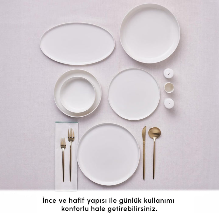 Karaca Earth Collection Matte Glaze 55-tlg Geschirrset für 12 Personen, Steingut, Spülmaschinen- & M