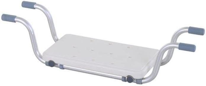 Hängender Bad Sitz, Badewannensitz, verstellbar, Badhocker, Weiss/Silber, Kunststoff, max. 136 kg Be