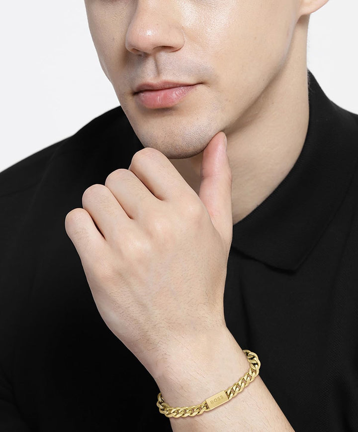 BOSS Jewelry Gliederarmband für Herren Kollektion CHAIN FOR HIM Gelbgold - 1580403M
