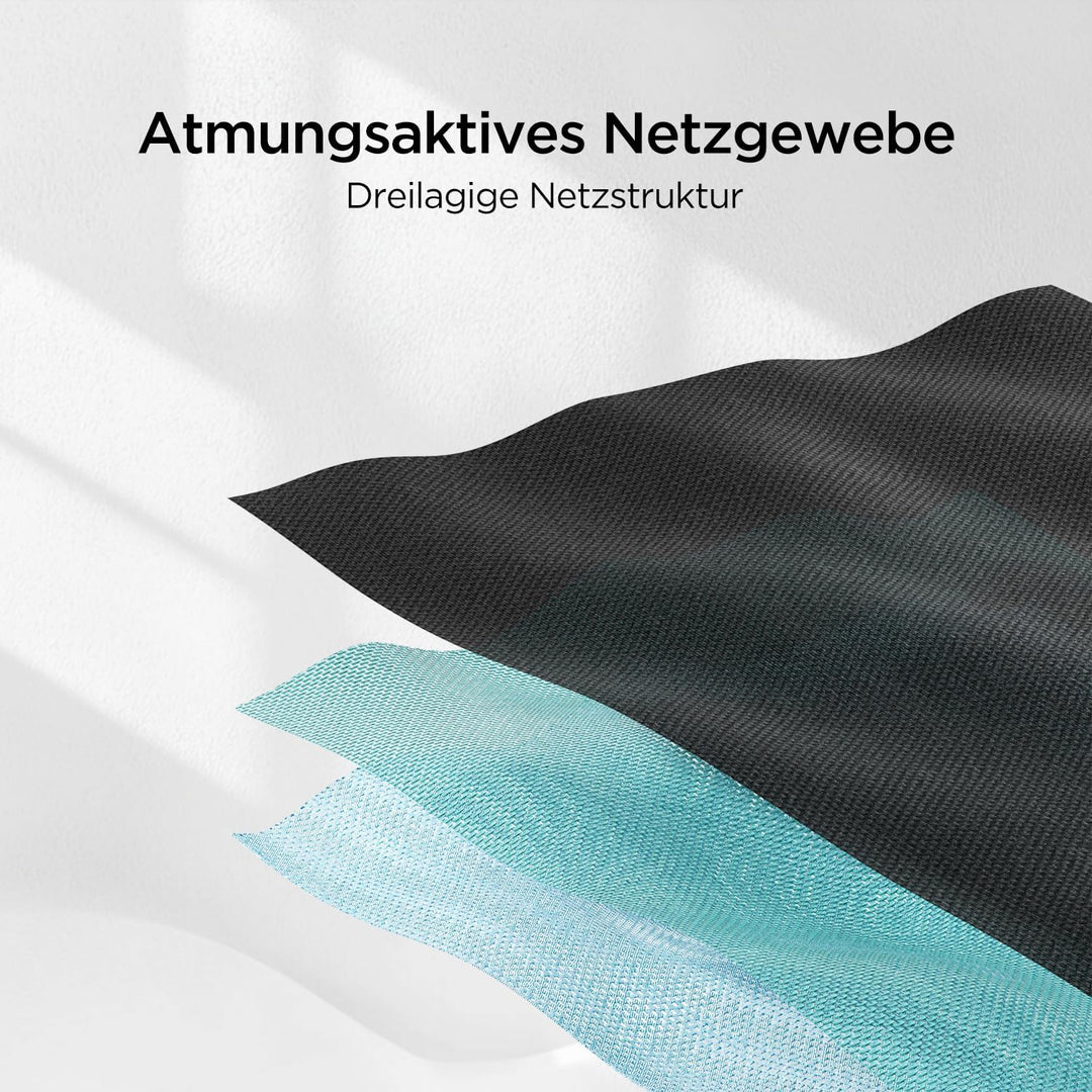 Hbada E1 Bürostuhl Ergonomisch, Schreibtischstuhl mit Verstellbarer Kopfstütze,Lendenwirbelstütze, G
