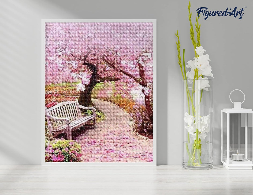 Figured'Art Diamond Painting Erwachsene 40x50cm Ganze Leinwand gerollt Magnolia 5D Bilder Eckige Ste