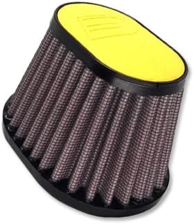 DNA Oval Yellow Leather Top Air Filter, Inl: 51mm, Len: 87mm, PN: OV-5100-L-Y