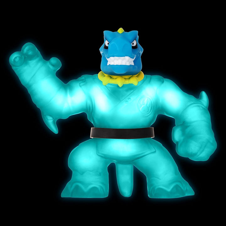 Heroes of Goo Jit Zu Glow Shifters Versus-Packung mit 2 super Stretchy Figuren: Tyro vs Rock Jaw; mi