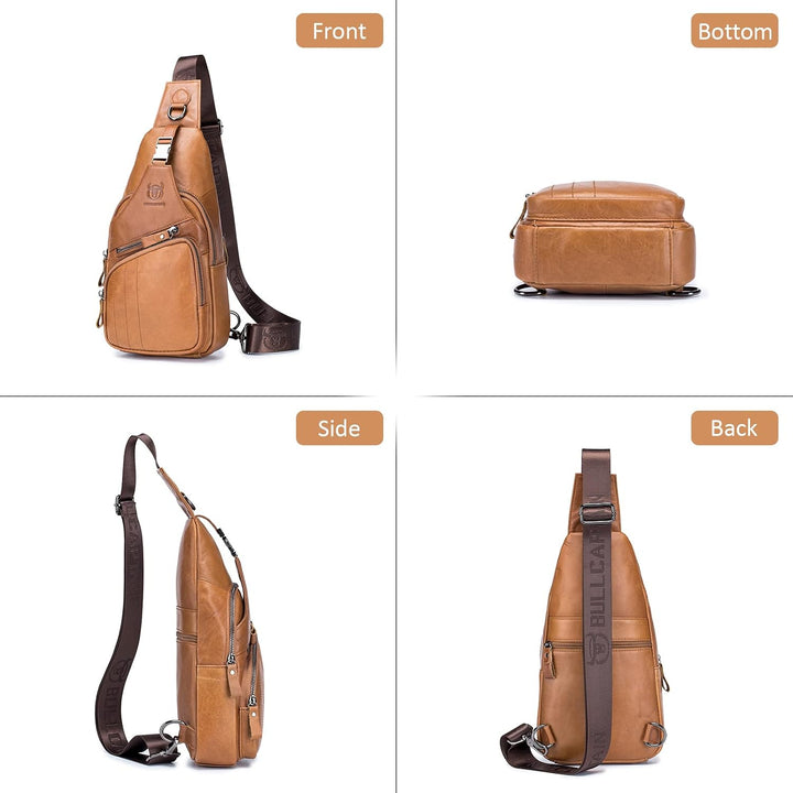 VARLIVOO Retro Herren Sling Bag Crossbody Bag Umhängetaschen Schultertasche Outdoor Sportarten Wande