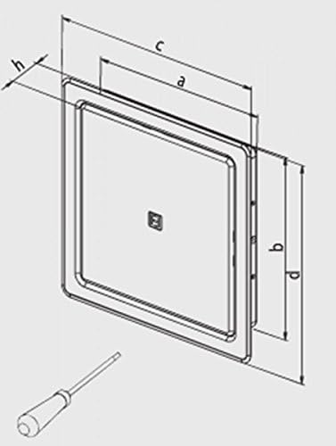 Qualitäts-Edelstahl-Revisionstür-Revisionsklappe 300x300mm mit gebürsteter Oberfläche