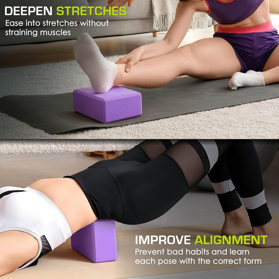 ProsourceFit Uni-Erwachsene Foam Yoga-Blöcke aus Schaumstoff Violett, violett