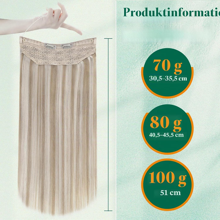 Easyouth Draht Hair Extensions Echthaar Blond Wire Haar Extensions Remy Echthaar miut Draht Extensio