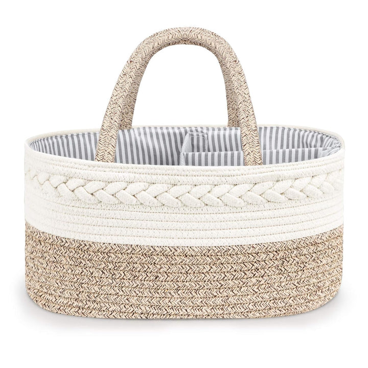 Maliton Baby Windel Caddy Organizer，Wickeltisch Organizer Aufbewahrungskorb mit Herausnehmbaren Fäch