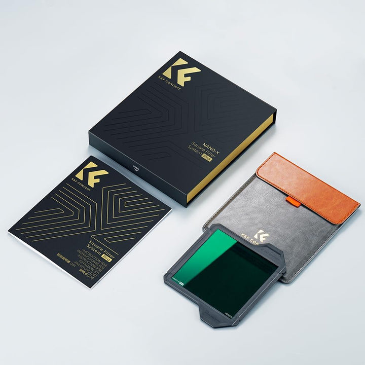 K&F CONCEPT Nano X-PRO Rechteckfilter ND8(3 Stop) 100x100mm Graufilter aus Optisches Glas mit 28 Nan