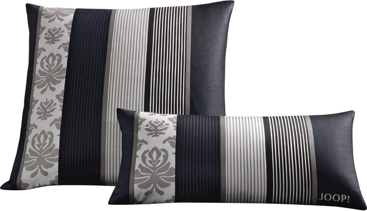 JOOP! 4022 Ornament Stripe Mako-Satin-Kissenbezug 40x80 schwarz-9 Kissenbezug einzeln 40x80 cm Schwa