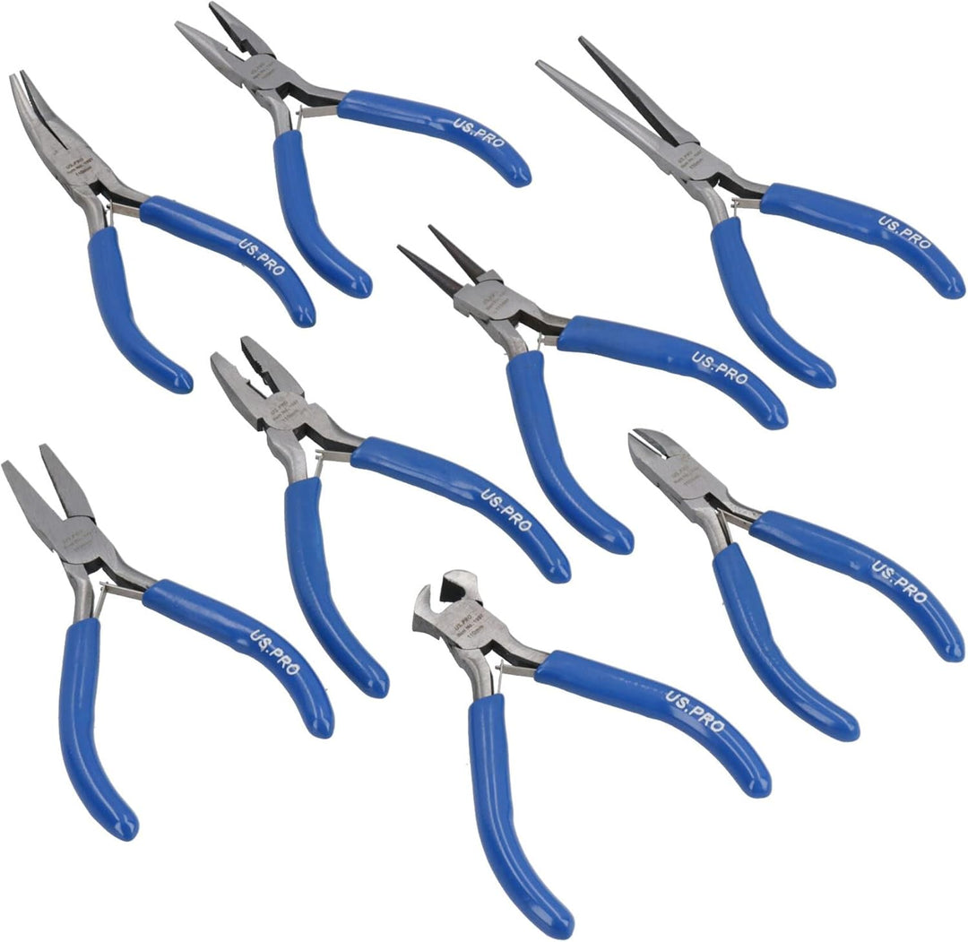 Mini Zangen Handwerk Schmuck machen Fräser lange Nase Sicherungsringe 8 pc