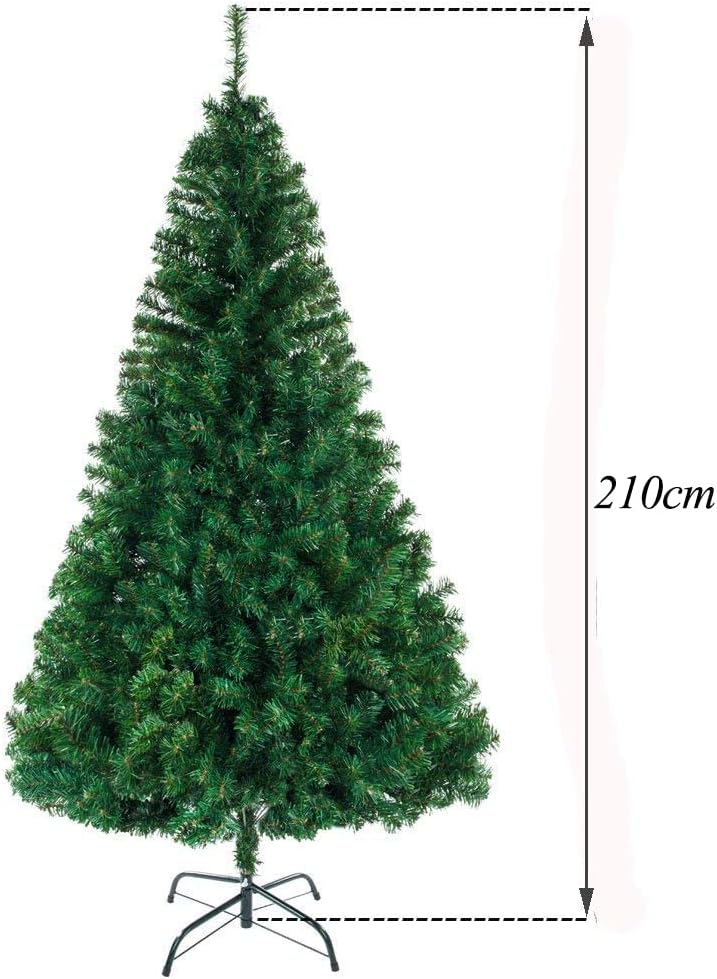 LEADZM 180/210/240cm Künstlicher Weihnachtsbaum, Tannenbaum künstlich mit Metallständer, Christbaum,