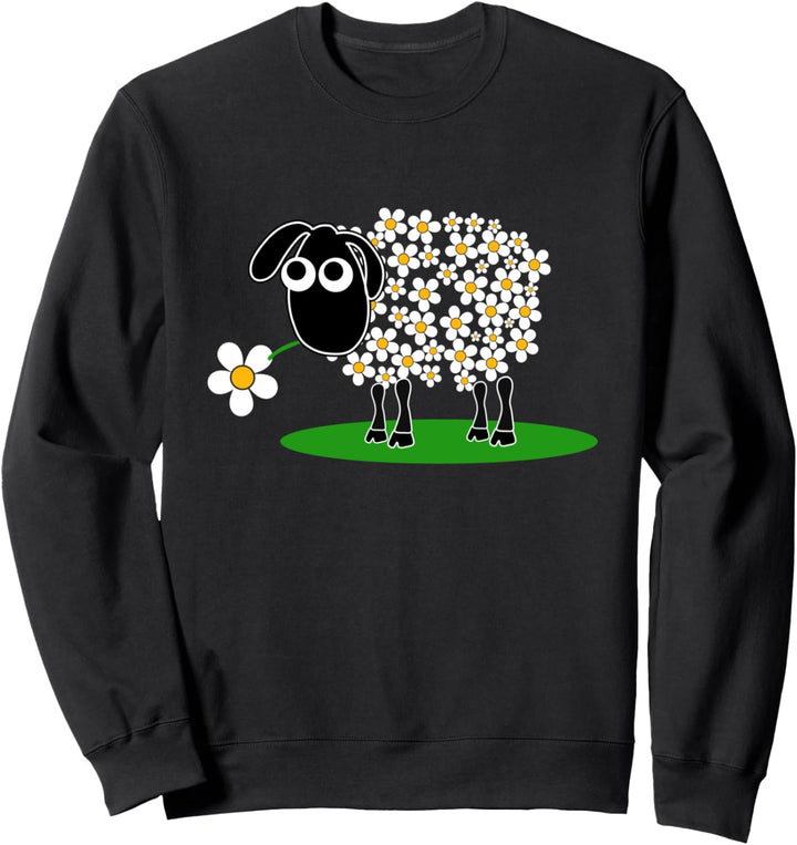 Süsses Schaf mit Blumen Muster Schäfer Schafsherde Schafe Sweatshirt