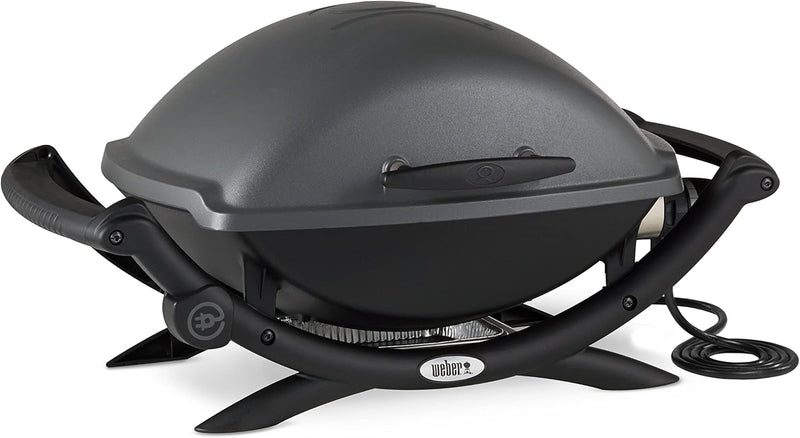 Weber Q2400 Elektrogrill, 55 x 39 cm, Dunkelgrau, Single