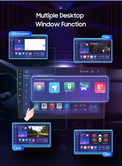 Hizpo 9-Zoll-Android 12 Autonavigation für Benz C Klasse W204 S204 (2007-2010) Unterstützt Apple Car