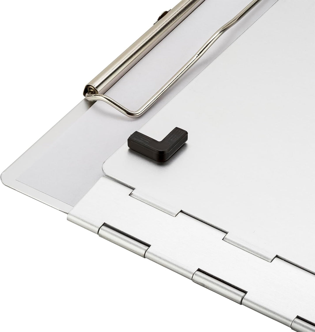 Läufer 22017 Dokumenten Klemmbrett mit seitlicher Schutzkappe, aus Aluminium, für DIN A4, Deckel als