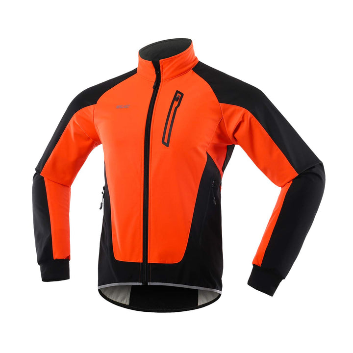 ARSUXEO Herren Winter Fahrradjacke Thermo-Vlies Softshell MTB Fahrrad Outwear Winddicht Wasserdicht