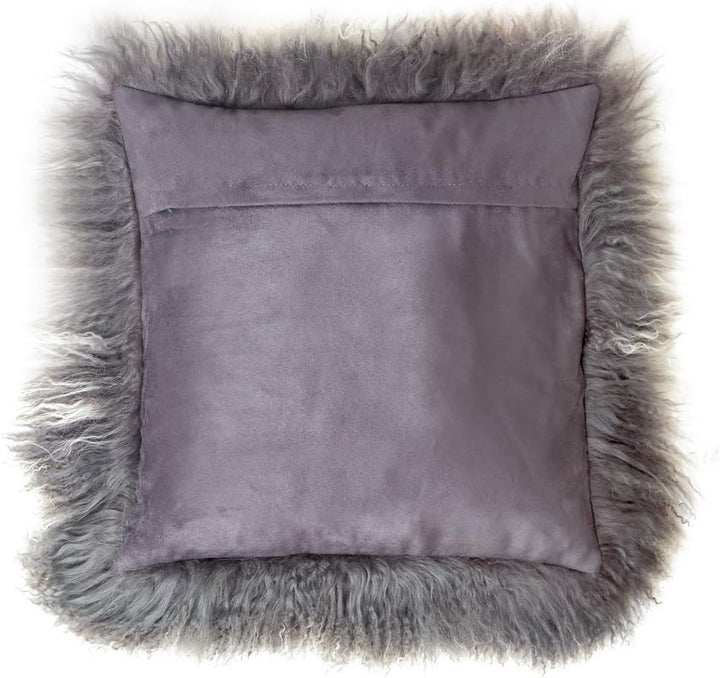 Reissner Lammfelle Tibet Lammfell Kissenbezug langflorig 30x30cm JAY33 Farbe dunkelgrau (Tops) Jay33