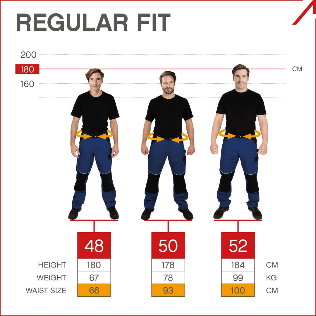 ACE Herren Motion Tex Light Arbeitshose 29 Grau, 29 Grau