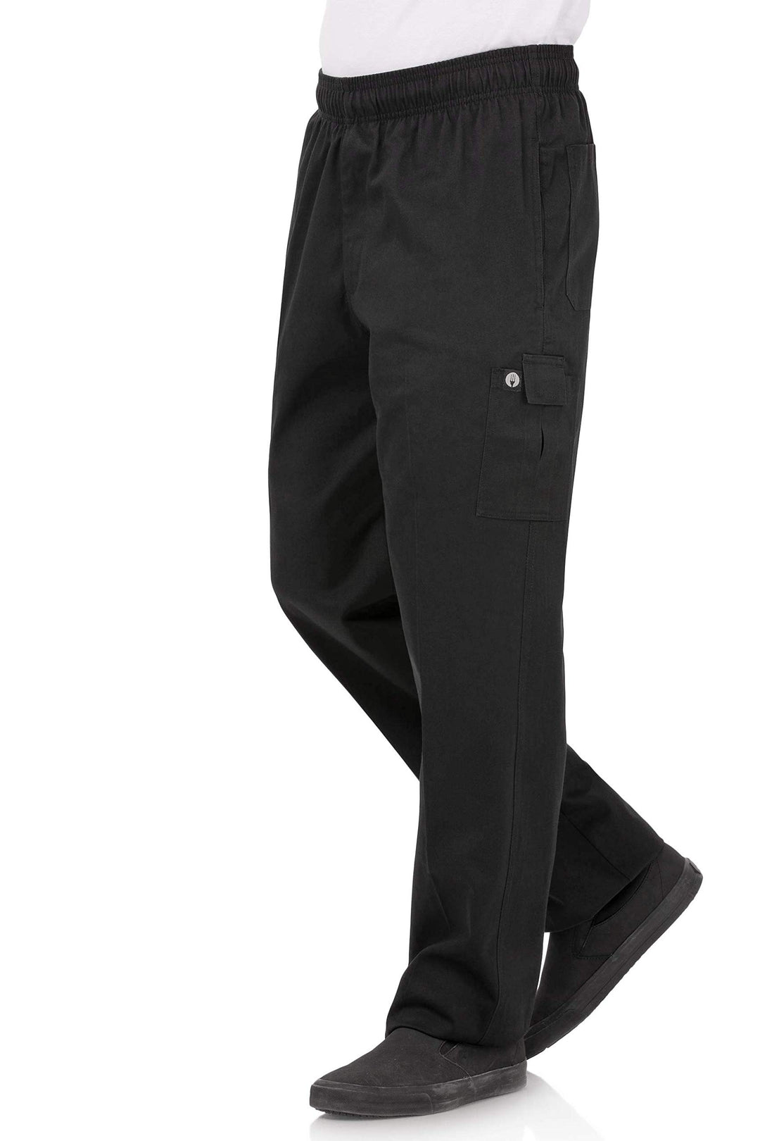 Chef Works Unisex Classic Fit Cargo Kochhose Schwarz, Grösse: L / Large, Bundweite: 38 - 40 Zoll, Sc