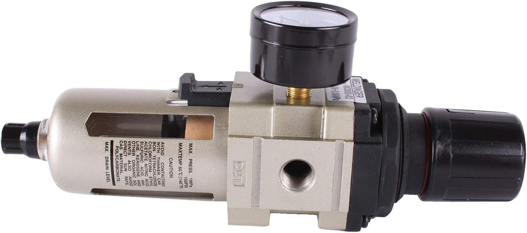 WELDINGER Druckluftregler 3/8" inklusive Filter Wasserabscheider Schnellkupplungen (Wartungseinheit)