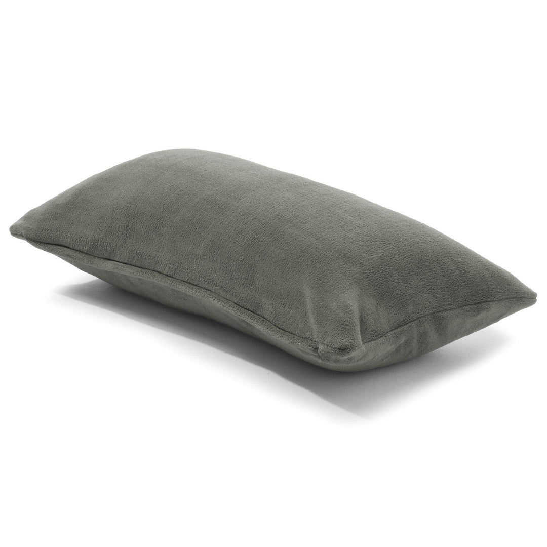 CelinaTex Xanio Dekokissen mit Innenkissen 40 x 80 cm grau Coral-Fleece Sofakissen Mikrofaser Kusche