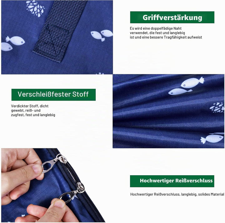 2 Stück 105L Aufbewahrungstasche, Extra Grosse Kleideraufbewahrung Organisation, Faltbare Organisato