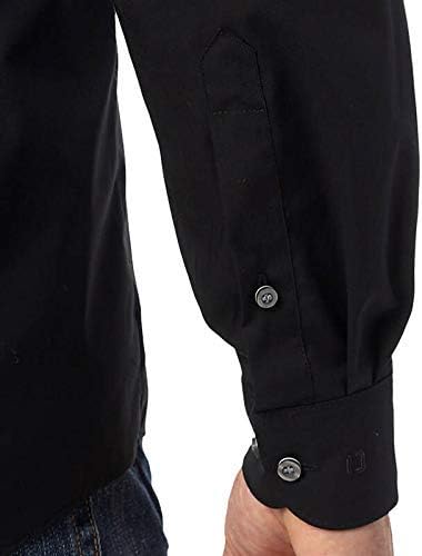 OLYMP Herren Oberhemd Langarm Hemd,einfarbig,Einfarbig,Comfort fit,New Kent 36 Schwarz 68, 36 Schwar