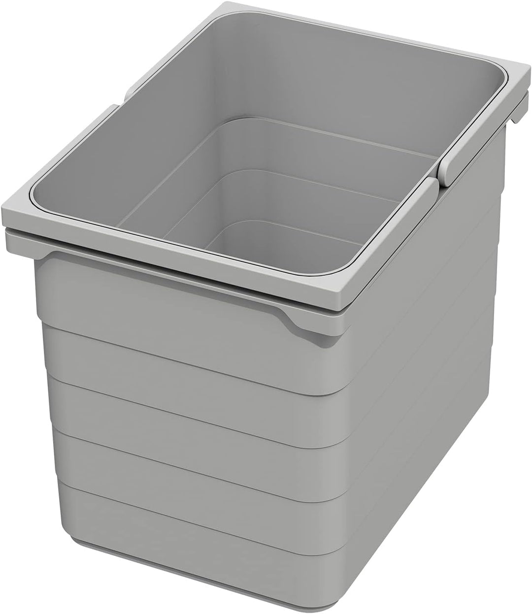 eins2vier Abfallsammler Höhe: 250 mm Volumen 15 Liter 306 x 230 mm alugrau 5078 Abfalltrennsystem Mü