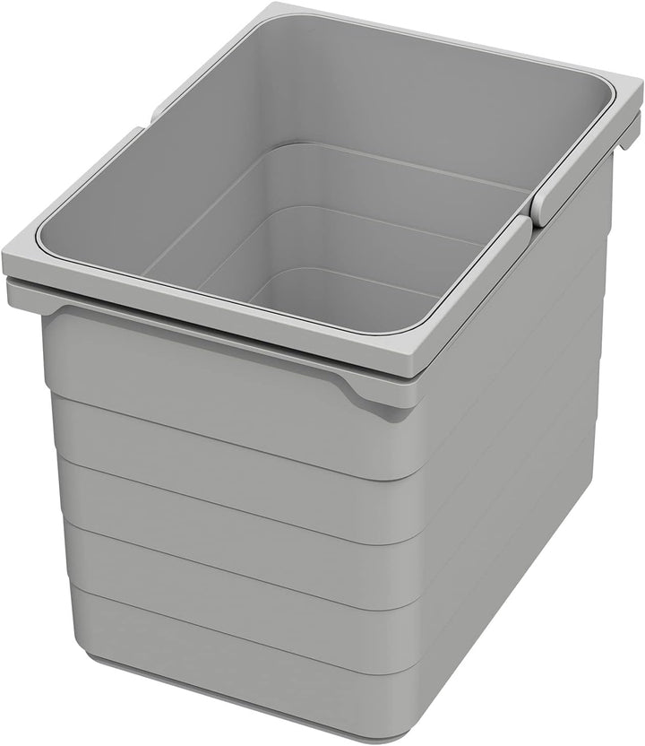 eins2vier Abfallsammler Höhe: 250 mm Volumen 15 Liter 306 x 230 mm alugrau 5078 Abfalltrennsystem Mü